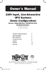 Tripp Lite OMNIVSINT1000 Owner'S Manual preview