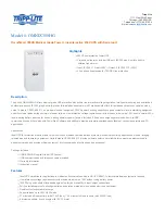 Предварительный просмотр 1 страницы Tripp Lite OMNIX350HG Specification Sheet