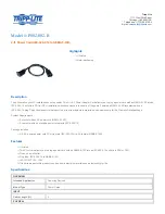 Tripp Lite P002-002-R Specification Sheet предпросмотр