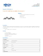 Предварительный просмотр 1 страницы Tripp Lite P030-002-5 Specification Sheet