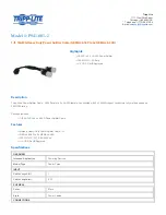 Tripp Lite P041-001-2 Specification Sheet preview