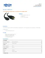 Tripp Lite P045-010 Specification Sheet предпросмотр