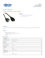 Preview for 1 page of Tripp Lite P050-008 Specification Sheet