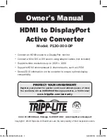 Tripp Lite P130-000-DP Owner'S Manual preview