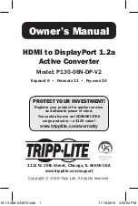 Tripp Lite P130-06N-DP-V2 Owner'S Manual preview