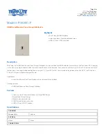 Tripp Lite P166-001-P Specification Sheet preview