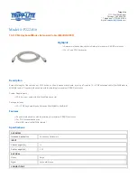 Tripp Lite P222-010 Specification Sheet preview