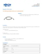 Tripp Lite P222-050 Specification Sheet preview