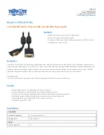 Tripp Lite P502-010-RA Specification Sheet предпросмотр