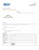 Preview for 1 page of Tripp Lite p520-006 Specification Sheet