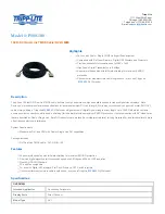 Tripp Lite P560-050 Specification Sheet preview