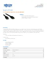 Preview for 1 page of Tripp Lite P568-006-FL Specification Sheet