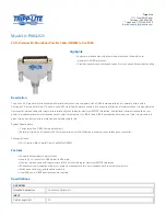 Tripp Lite P604-010 Specification Sheet предпросмотр