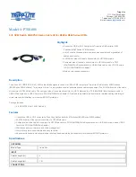 Preview for 1 page of Tripp Lite P780-006 Specification Sheet