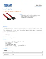 Предварительный просмотр 1 страницы Tripp Lite P940-08I Specification Sheet