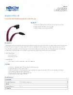 Preview for 1 page of Tripp Lite P941-19I Specification Sheet