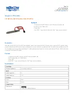 Tripp Lite P952-002 Specification Sheet preview