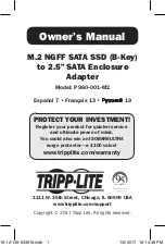 Preview for 1 page of Tripp Lite P960-001-M2 Owner'S Manual