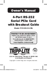 Tripp Lite PCE-D9-04-CBL Owner'S Manual preview