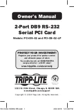 Preview for 1 page of Tripp Lite PCI-D9-02 Owner'S Manual