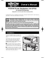 Tripp Lite PDU10K Owner'S Manual preview