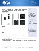 Tripp Lite PDU3VN10L2120 Quick Manual preview