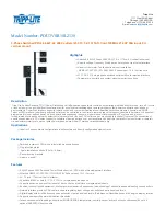 Tripp Lite PDU3VSR10L2130 Specifications preview