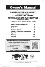 Tripp Lite PDUMH15NET Owner'S Manual preview