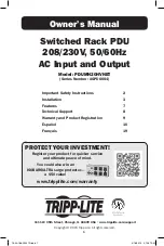 Tripp Lite PDUMH20HVNET Owner'S Manual preview