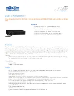 Tripp Lite PDUMH30NET Specification Sheet preview