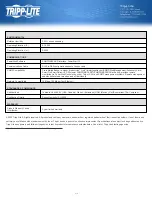 Preview for 3 page of Tripp Lite PDUMV20NET Specification