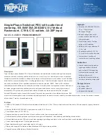 Tripp Lite PDUMVR30HVNET Brochure & Specs preview