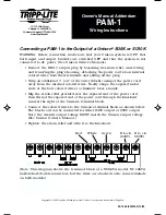 Preview for 1 page of Tripp Lite Power Accessory Module PAM-1 Owner'S Manual Addendum