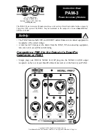 Preview for 1 page of Tripp Lite Power Accessory Module PAM-3 Instruction Sheet