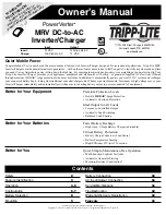 Предварительный просмотр 1 страницы Tripp Lite PowerVerter 93-2642 Owner'S Manual