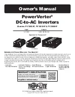 Tripp Lite PowerVerter PV 1000HF Owner'S Manual preview