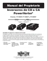 Предварительный просмотр 14 страницы Tripp Lite PowerVerter PV 1000HF Owner'S Manual