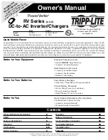 Tripp Lite PowerVerter RV Series Owner'S Manual preview