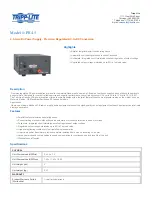 Preview for 1 page of Tripp Lite PR 4.5 Specifications