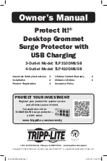 Preview for 1 page of Tripp Lite Protect It! TLP310DMUSB Owner'S Manual