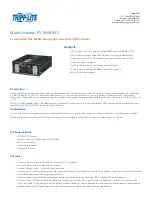 Tripp Lite PV3000GFCI Specifications preview