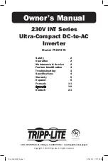 Preview for 1 page of Tripp Lite PVINT375 Owner'S Manual