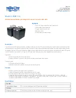 Tripp Lite RBC11A Specification Sheet preview