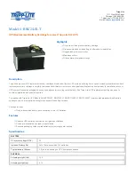 Preview for 1 page of Tripp Lite RBC24-SLT Specification Sheet