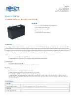 Preview for 1 page of Tripp Lite RBC2A Specification Sheet