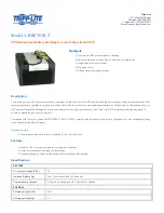 Preview for 1 page of Tripp Lite RBC36-SLT Specification Sheet