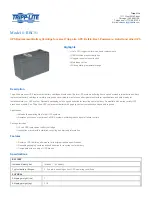 Preview for 1 page of Tripp Lite RBC51 Specifications