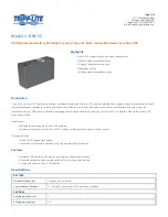 Preview for 1 page of Tripp Lite RBC52 Specification Sheet