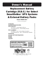 Preview for 1 page of Tripp Lite RBC58-3US Owner'S Manual