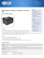 Preview for 1 page of Tripp Lite RBC5A Specifications